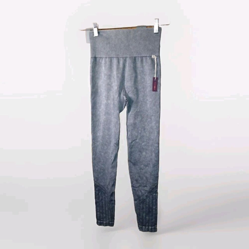 Freely Ankle Leggings Gray Yoga Pants Women's XS 22×24 High Waisted Stretch NWT